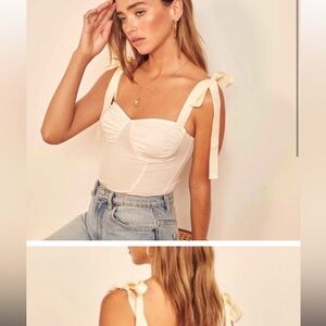 Reformation Marsala bodysuit ~ ivory